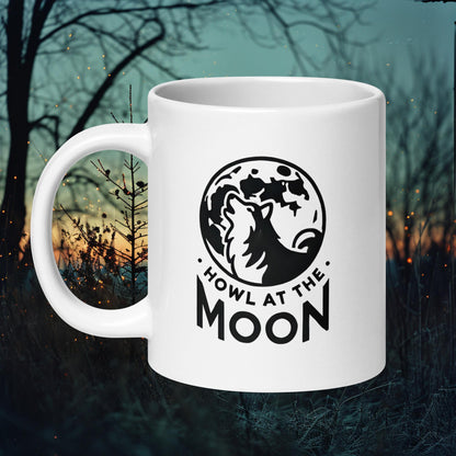 Howl at the Moon Mug – Finnish Lapphund Under Full Moon Halloween Design